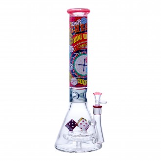Cheech - 15" Dice-Themed Vibrant Casino Beaker Water Pipe - [CHE375]