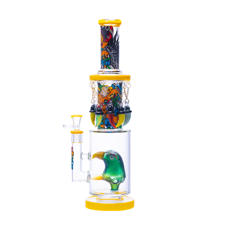 Cheech 15.5" Angry Parrot Judging Your Life Water Pipe
