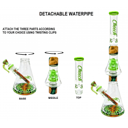 Cheech - 24.5" Detachable Part 2-Tree Perc W/ Ice Pinch Water Pipe [CHWP05]