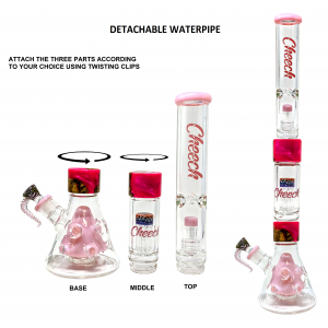 Cheech - 24" Detachable Fab Egg Double Beaker,Tree & Matrix Perc Water Pipe [CHWP02]