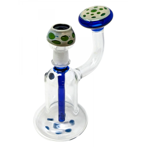 6" Polka Dot Accent Bubble Mouth Water Pipe - [CJ18]