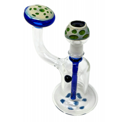 6" Polka Dot Accent Bubble Mouth Water Pipe - [CJ18]