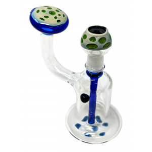 6" Polka Dot Accent Bubble Mouth Water Pipe - [CJ18]