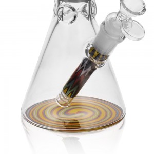 10" Wig Wag Neck & Base Beaker Water Pipe - [CR22401]
