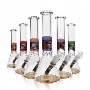 10" Wig Wag Neck & Base Beaker Water Pipe - [CR22401]