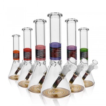 10" Wig Wag Neck & Base Beaker Water Pipe - [CR22401]