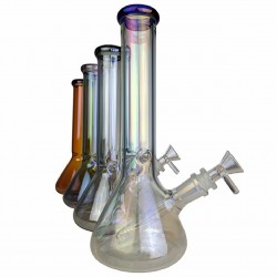 10" Color Trim Electro Plated Beaker Water Pipe - 14MM Female [CZS-JA284] 
