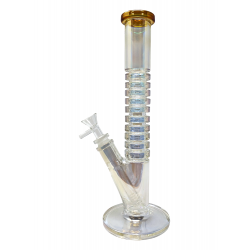 12" Ribbed Electro Straight Water Pipe 14MM Female [CZS1002] 