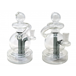 5" Mini Ball Mouthpiece Recycler Water Pipe Rig (Yellow) - [CZS-JA370]