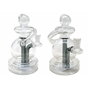 5" Mini Ball Mouthpiece Recycler Water Pipe Rig (Yellow) - [CZS-JA370]