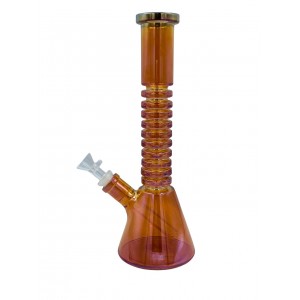 12" Outer Ribbing Beaker Water Pipe 14MM Female - Assorted [CZS-JA394] 