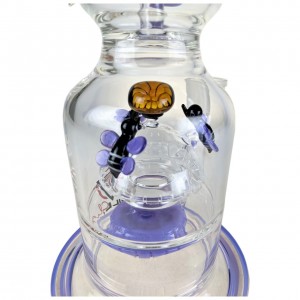 Chill Glass - 15" Flower Bees Multi Perc Water Pipe 18Female [JLA-36]