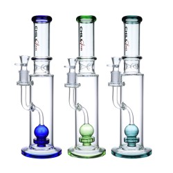14" Chill Glass Color Trim Showerhead Perc Water Pipe - [JLB-205] 