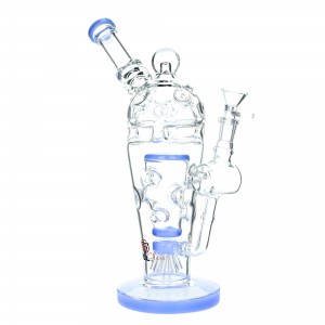 10.8" Chill Glass Fabb Egg Body W/ Jelly Fish Perc Water Pipe [JLC48]