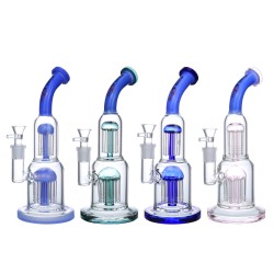 11.41" Chill Glass Double Tree Perc Water Pipe [JLD-146]