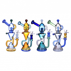 Chill Glass - 10.5" Cone Cascade Recycler Water Pipe - [JLD-155]