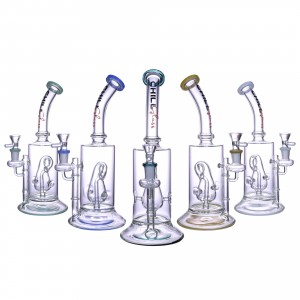 Chill Glass - 11" Teardrop Perc Water Pipe - [JLD-156]