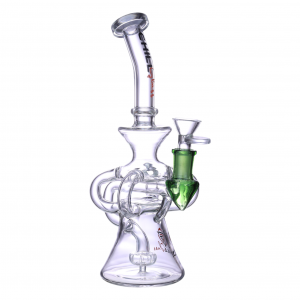Chill Glass - 10" Shower Head Perc Recycler Water Pipe W/ Ash Catcher - [JLD-23]