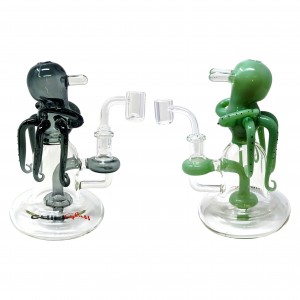 Chill Glass - 7" Cool Octopus Showerhead Perc Water Pipe - [JLE-150]
