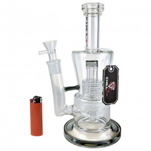 Chill Glass - 10" ColorT Matric Circ Perc Water Pipe 18Female - Green [JLE-177]