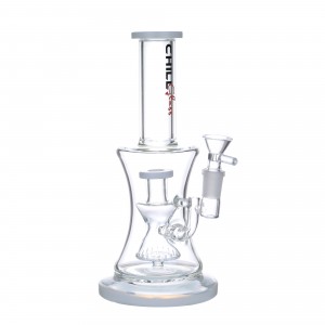 9" Chill Glass Straight Neck W/ Water Pipe Shape Perc Water Pipe  [JLE229]