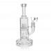 Crystal Series by HPG - 10" Double UFO Perc Water Pipe Rig - [ES2236-BX]