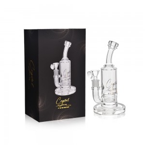 Crystal Series by HPG - 9.5" Slit Bucket Perc Straight Water Pipe - [ES2239-BX]