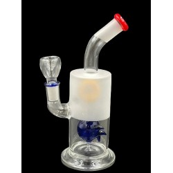 7.5" Sand Blasted Art With Single Perc Water Pipe [D1396] 