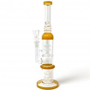 14" GemSync Elegance Double Rhombus Matrix Mastery Perc Water Pipe [DH02]