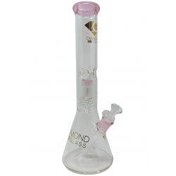 14.5" Diamond Glass Matrix Perc Beaker Water Pipe [DGW614K]