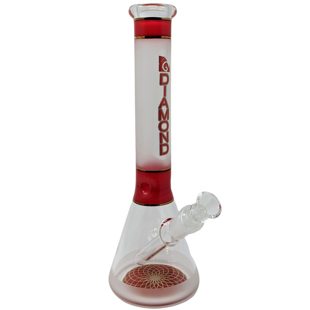 11.5" Diamond Glass Beaker Water Pipe [DGW972]