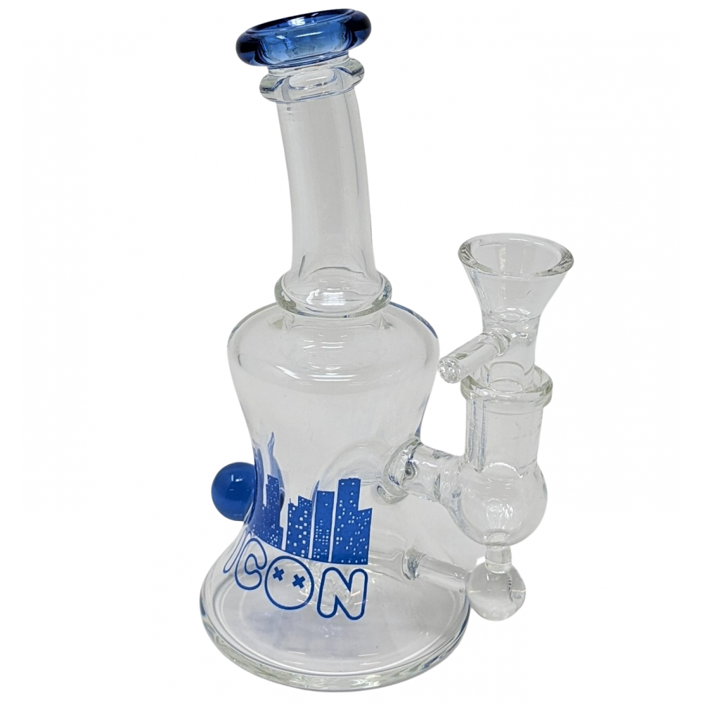 6" Diamond Glass Bell Bottom Water Pipe [I1089]