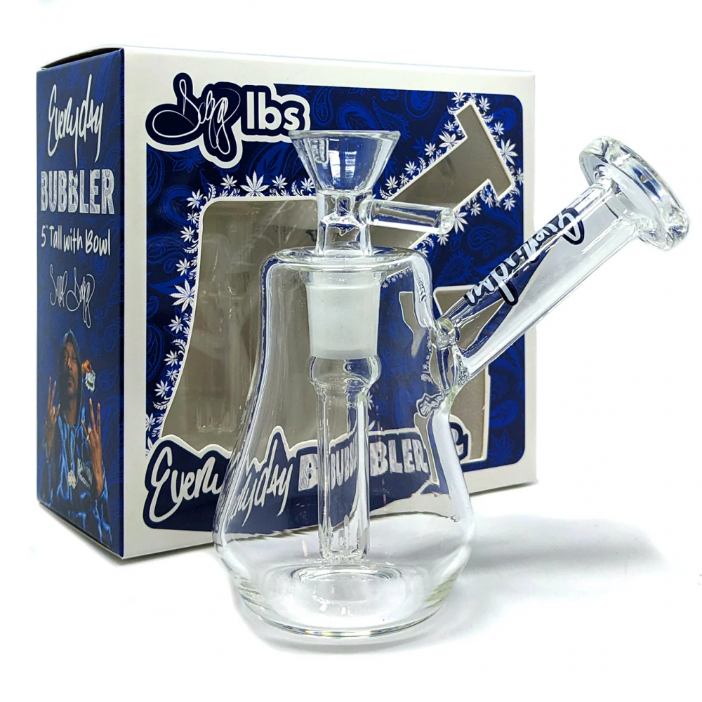 Dogg Lbs Everyday 5 Inch Clear Bubbler Glass Water Pipe [DLWP0002]
