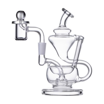 5" Clear Glass Recycler Rig (Style 1A)