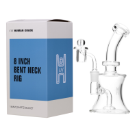 8" Clear Glass Oil Can Rig