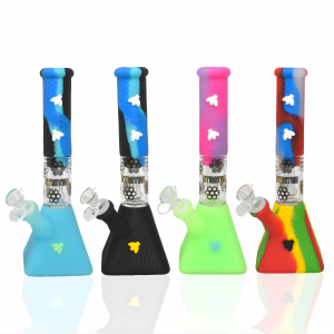 Durable Silicone Water Pipe with Bee Pyramid Design