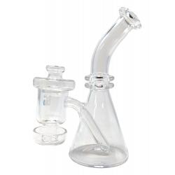 5" Mini Beaker Water Pipe with Terp Vacuum Banger - [DS642]