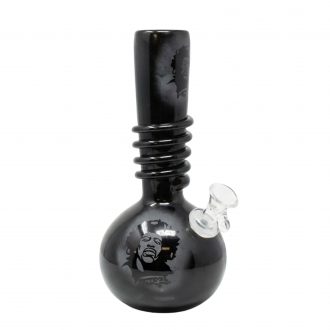 9" Vintage Bubble Base Soft Glass Water Pipe