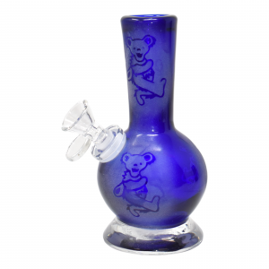 6 inch frosted bubble base glass water pipe