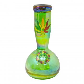 8" Round Bottom with Clover Soft Glass Water Pipe – GOG [E5808G]