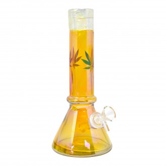 9" Flask with Clover Soft Glass Water Pipe – GOG [E58101G]