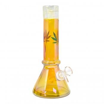 9" Flask with Clover Soft Glass Water Pipe – GOG [E58101G]