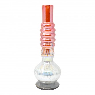 12" Button Spiral Neck Water Pipe with Base – GOG [E58150-2G]