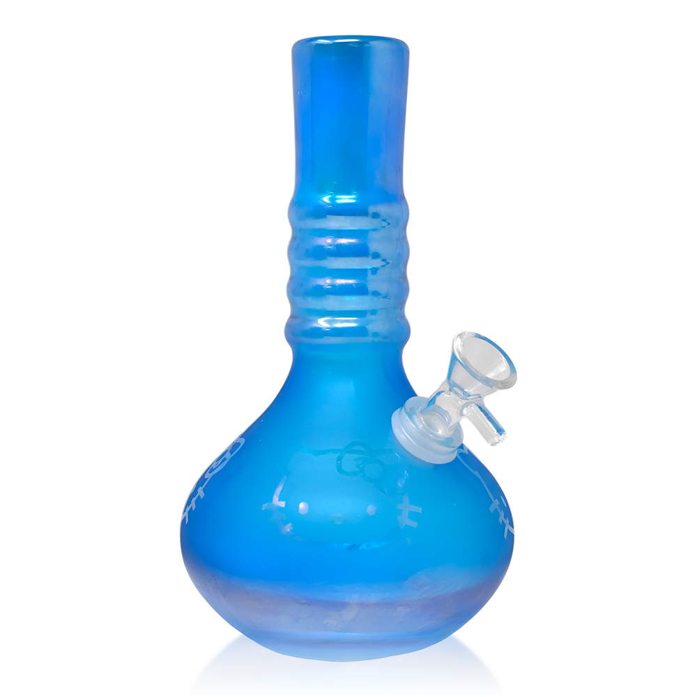 8-inch frosted wrap bubble soft glass water pipe with modern design