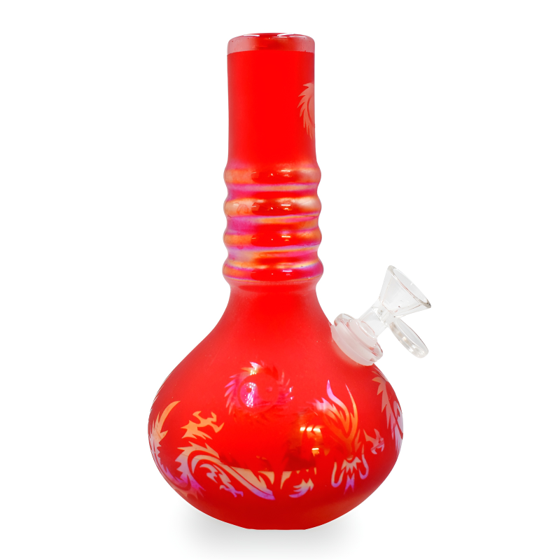 8" Frosted Wrap Bubble Soft Glass Water Pipe [E58302-9G]