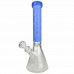 EG - 15" Etched Decal Diamond Beaker Water Pipe 14MM Female [EG-09]