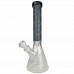 EG - 15" Etched Decal Diamond Beaker Water Pipe 14MM Female [EG-09]