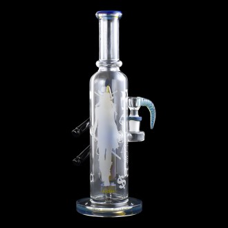 11" Cowgirl Engraved Bullet Perc Water Pipe