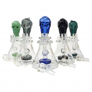 Loud Cloud - 8" Inferno Skull Matrix Perc Water Pipe [EI-140]