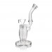 Crystal Series by HPG - 13" Curvy Neck & Body Low Profile Down Stem Matrix Perc Water Pipe - [ES2240-BX]